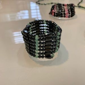 Magnetic jewelry- wear as a bracelet or lariat necklace or choker necklace